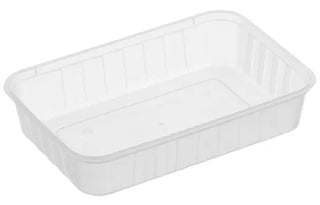 Genfac' 500ml Ribbed Rectangular Containers Natural (500pcs/CTN)