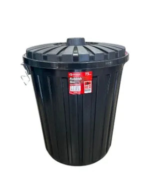 Rubbish Bin / 75 Litre Black