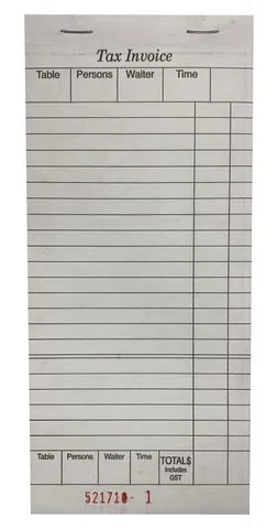 Triplicate Large Restaurant Docket Book Carbonless 50 pages