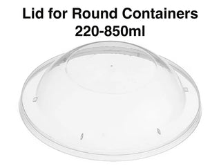 Dome Lid to Suit Round Containers 220-850ml