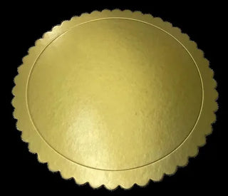 Cake Board Scall/Gold 13.5"/34.5cm