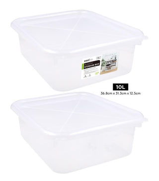 10l Storage Boxes Stackable 10L Plastic Storage Box with Lid – Stackable, Durable – IFPACK