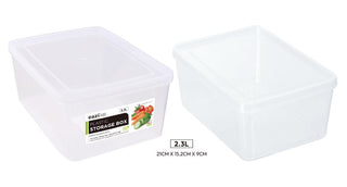 Plastic Container W/ Lid - 2300ML/2.3LTR