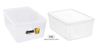 Plastic Container W/ Lid - 5500ML/5.5LTR